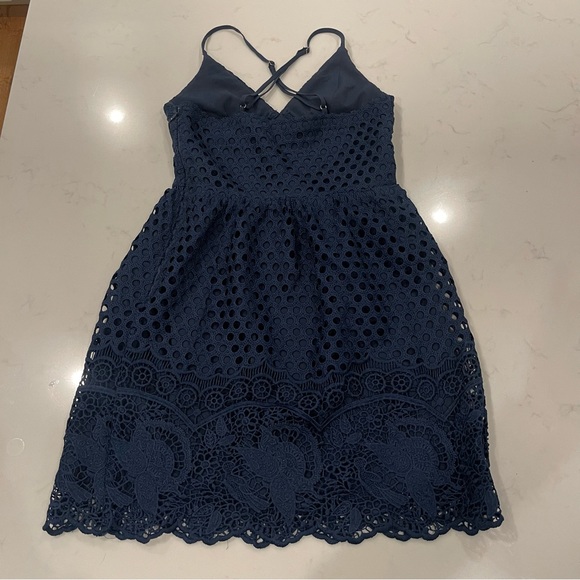 Abercrombie & Fitch Blue Eyelet Mini Dress - Picture 12 of 13